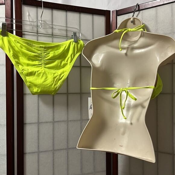 NWT BECCA BY REBECCA VIRTUE LIME‎ GREEN BIKINI SET VARIOUS - Picture 3 of 7